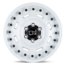 4 Llantas Axle 20x9.5 5x130/25 Gloss White - Black Rhino