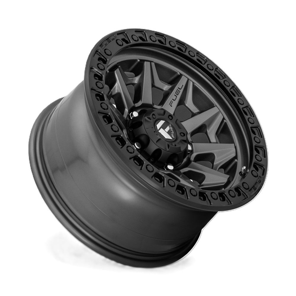4 Llantas Covert 18x9" 6x139/-12 Matte Gun Metal Black Lip - Fuel