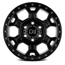 4 Llantas Midhill 17x8 6x130 Matte Black w/ GunMetal Bolts - Black Rhino - DOBLETRACCION 