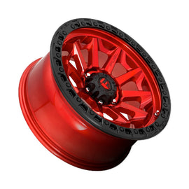4 Llantas Covert D695 17x9 6x139/-12 Candy Red Black Bead Ring - Fuel