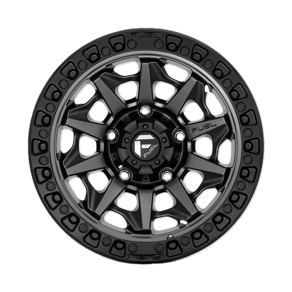 4 Llantas Covert 18x9" 6x139/-12 Matte Gun Metal Black Lip - Fuel