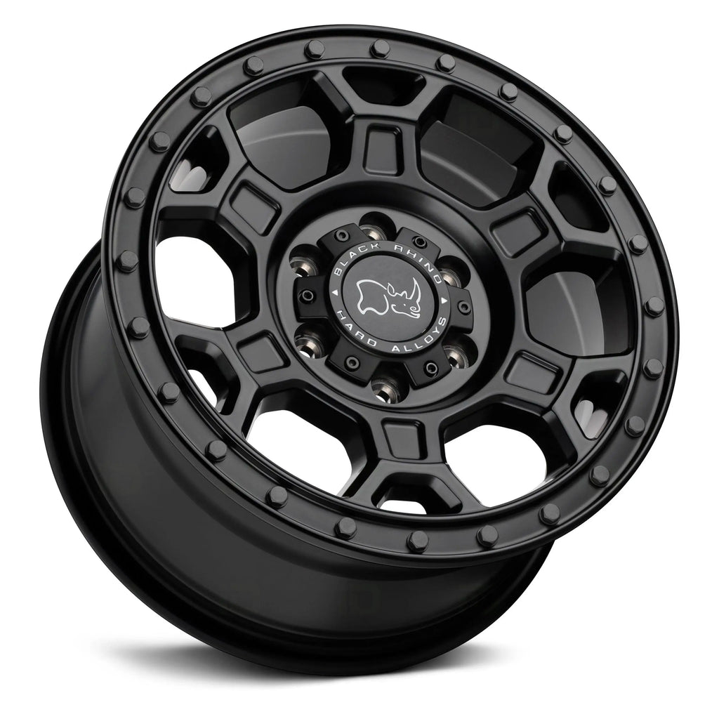 4 Llantas Midhill 17x8 6x130 Matte Black w/ GunMetal Bolts - Black Rhino - DOBLETRACCION 