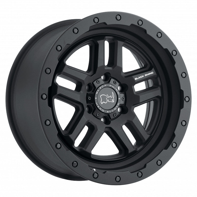 4 Llantas Barstow 17x8" 5x114 Matte Black - Black Rhino - DOBLETRACCION 