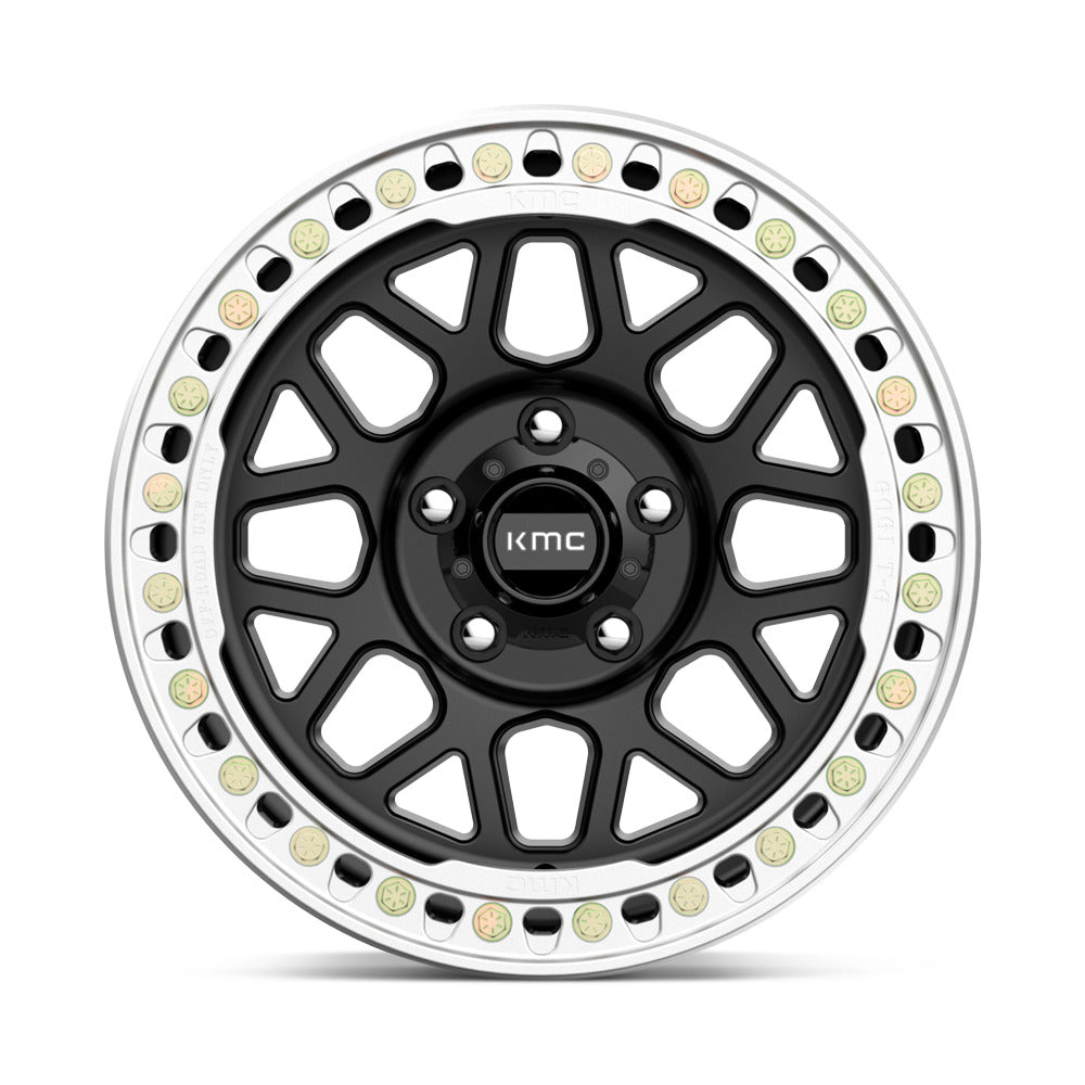 4 Llantas KM235 17x9 5x127 Beadlock Grenade Crawl Negras - KMC Wheels - DOBLETRACCION 