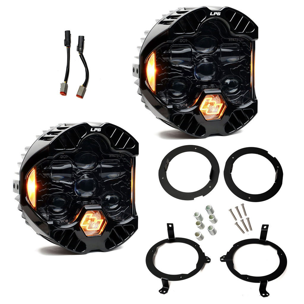 Kit de faros LED LP6 DOT Ambar Jeep JL y Gladiator JT (LED OEM) - Baja Designs