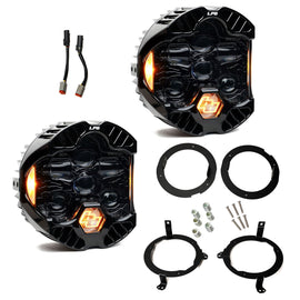 Kit de faros LED LP6 DOT Ambar Jeep JL y Gladiator JT (LED OEM) - Baja Designs