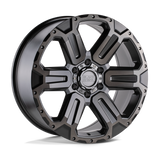 4 Llantas Wanaka 17X8.5 6X139 Matte GunMetal with Brushe - Black Rhino