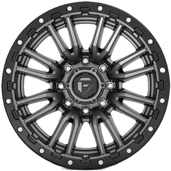 4 Llantas Rebel D680 20X9" 8X165 Matte Gun Metal - Fuel