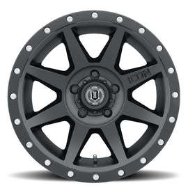 4 Llantas Rebound  17x8.5 5x120 SAT Black - Icon Alloys - DOBLETRACCION 