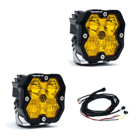 Par de Focos LED Baja Amber Squadron 2.0 Sport Black - Baja Designs