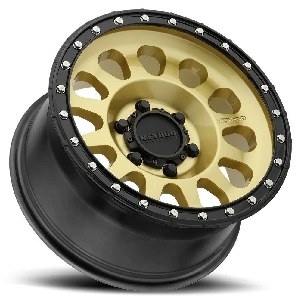 4 Llantas Race Wheels 315 Gold & Black Lip 17x8.5 6x135 - Method