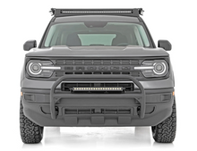 Cargar imagen en el visor de la galería, Ford Bronco Sport with Rough Country Nudge Bar frontal view, featuring enhanced off-road protection and style.