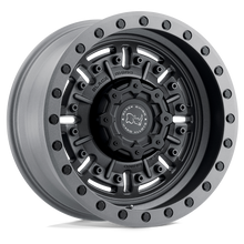 Cargar imagen en el visor de la galería, 4 Llantas Abrams 17x8.5 6x139/-18 Textured Matte Gunmetal - Black Rhino