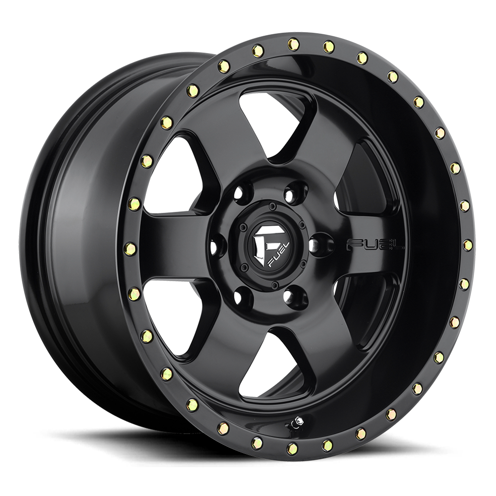 4 Llantas Podium D618 17X9 6X139 Black - Fuel - DOBLETRACCION 