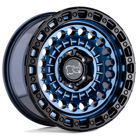 4 Llantas Sentinel 17X8.5 6X139 Cobalt Blue with Black Lip - Black Rhino - DOBLETRACCION 