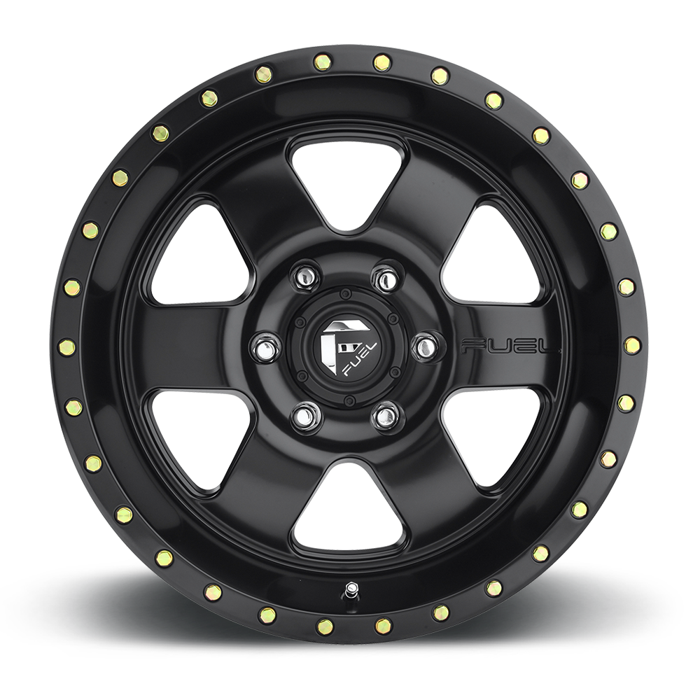 4 Llantas Podium D618 17X9 6X139 Black - Fuel - DOBLETRACCION 