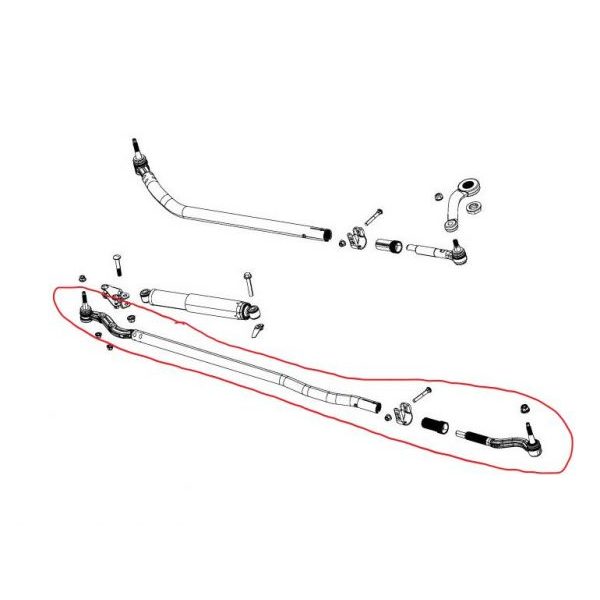 Barra de Dirección con Terminales Cromo Jeep Wrangler JL / Gladiator JT (19+) - TeraFlex - DOBLETRACCION 