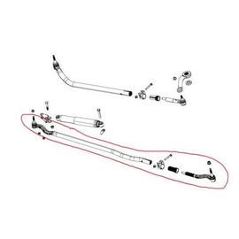 Barra de Dirección con Terminales Cromo Jeep Wrangler JL / Gladiator JT (19+) - TeraFlex - DOBLETRACCION 