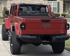 Bumper Trasero Trailline Straight Jeep Gladiator JT (19+) - Go Rhino - DOBLETRACCION 