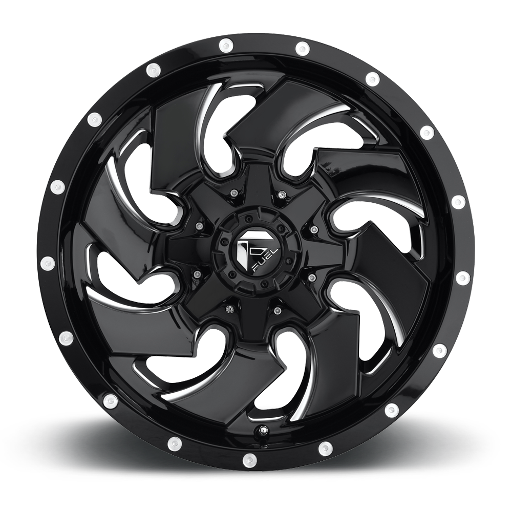 4 Llantas Cleaver D574 17X9″ 5X150 Gloss Black Milled Tundra - Fuel - DOBLETRACCION 