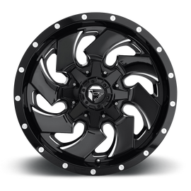 4 Llantas Cleaver D574 17X9″ 5X150 Gloss Black Milled Tundra - Fuel - DOBLETRACCION 