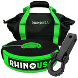 Cinta de Recuperación de 610 cm + Macho de Enganche con Grillete + Bolso HD - Rhino USA