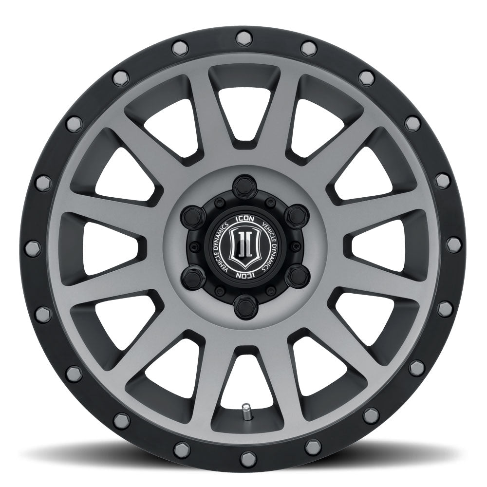 4 Llantas Compression 17x8.5 6x139 Titanium - Icon Alloys - DOBLETRACCION 