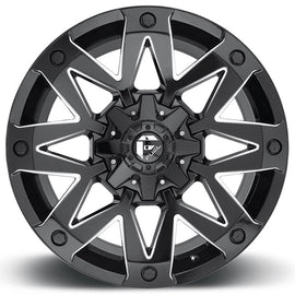 4 Llantas Ambush D555 17X9″ 5X150 Gloss Black Milled Tundra - Fuel - DOBLETRACCION 