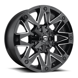 4 Llantas Ambush D555 17X9″ 5X150 Gloss Black Milled Tundra - Fuel - DOBLETRACCION 