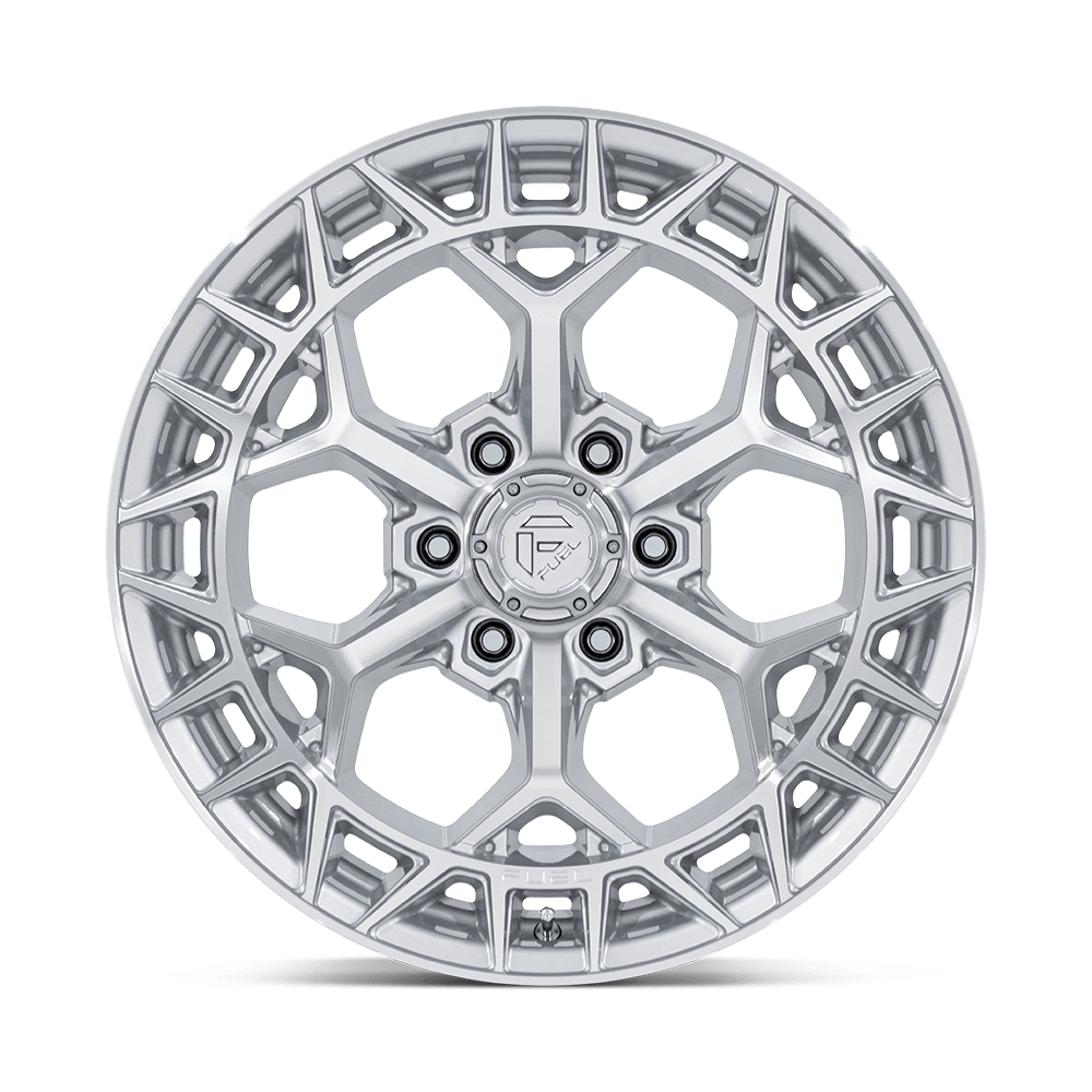 4 Llantas Charger FC873 17x9" 6x139/-12 Gloss Silver W/Machine Face - Fuel