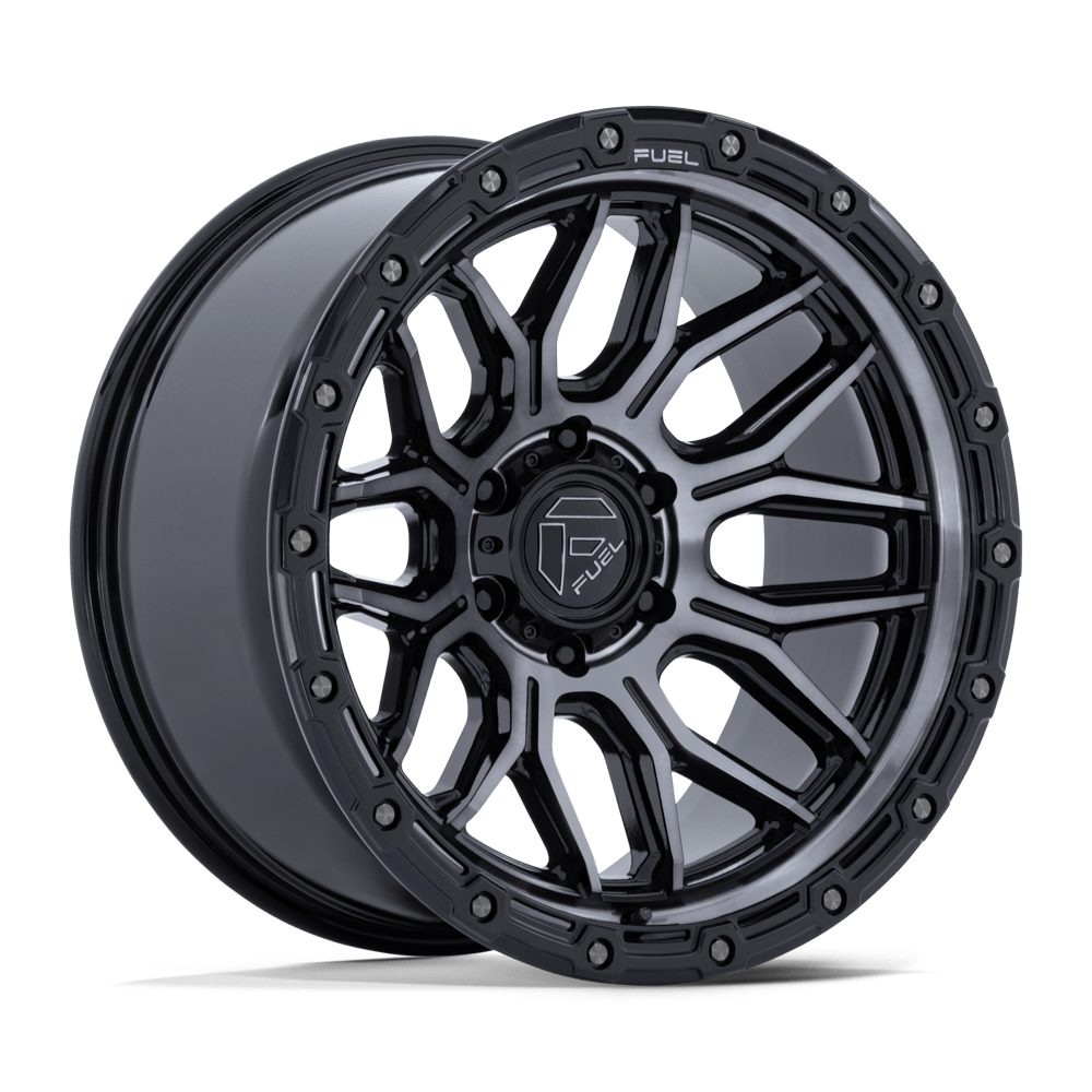 4 Llantas Surge FC881 17x9" 6x139/-12 Gloss Black Machined W/GTCC - Fuel