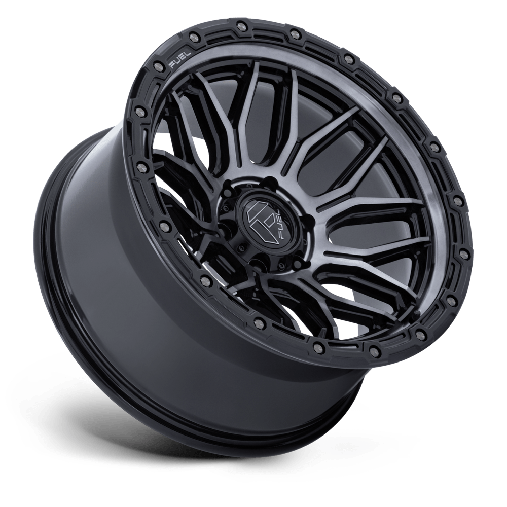 4 Llantas Surge FC881 17x9" 6x139/-12 Gloss Black Machined W/GTCC - Fuel