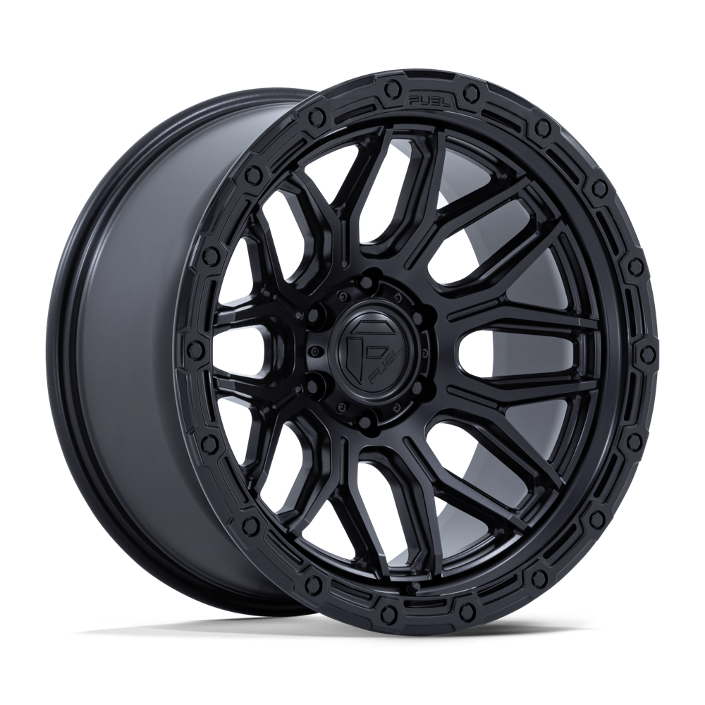 4 Llantas Surge FC881 17x9" 6x135/-12 Matte Black W/ Gloss Black LIP - Fuel