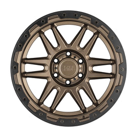 4 Llantas Apache 17X8.5 6X139  Matte Bronze with Black Lip - Black Rhino - DOBLETRACCION 
