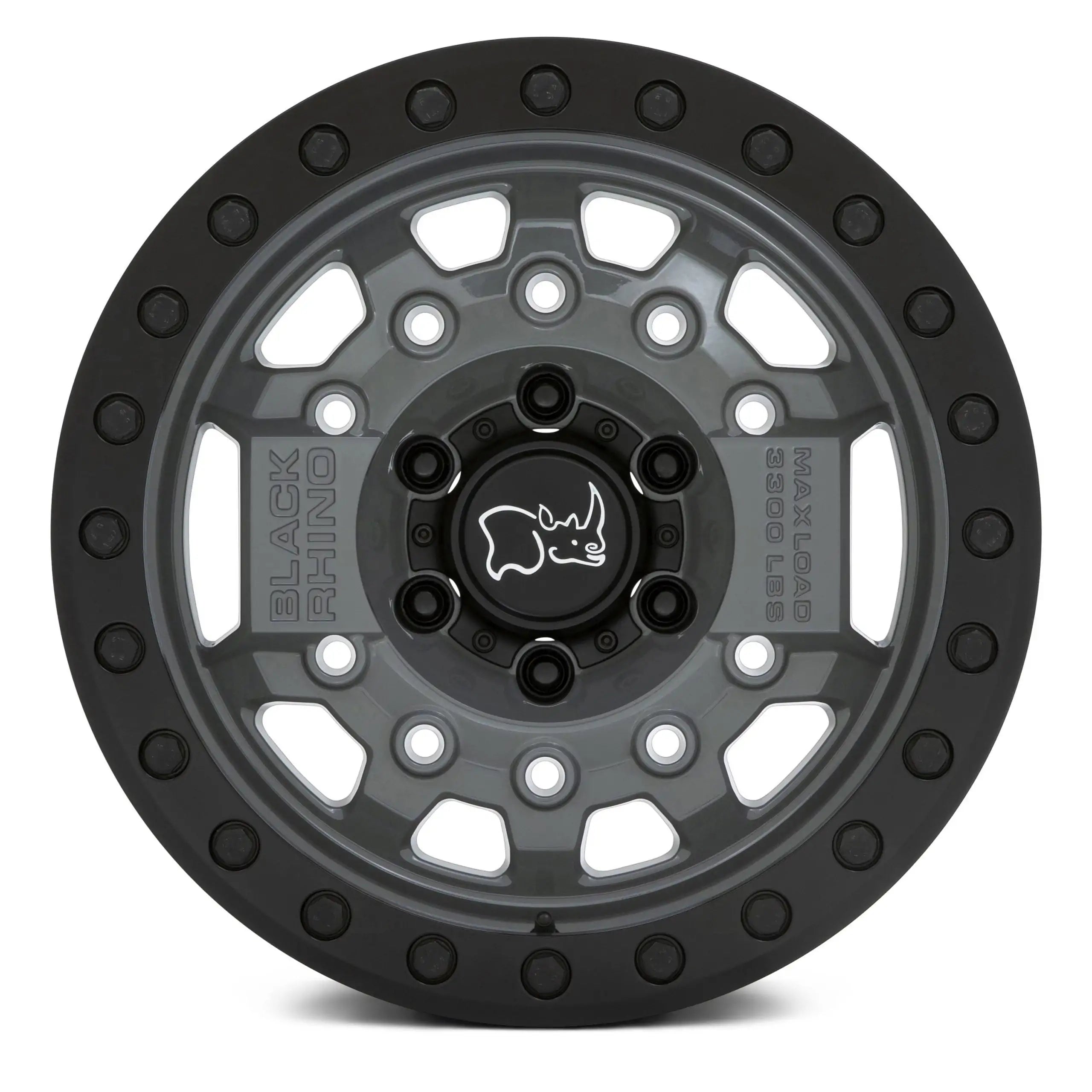 4 Llantas Avenger 17X8.5 5x127  Beadlock Battleship Gray - Black Rhino - DOBLETRACCION 