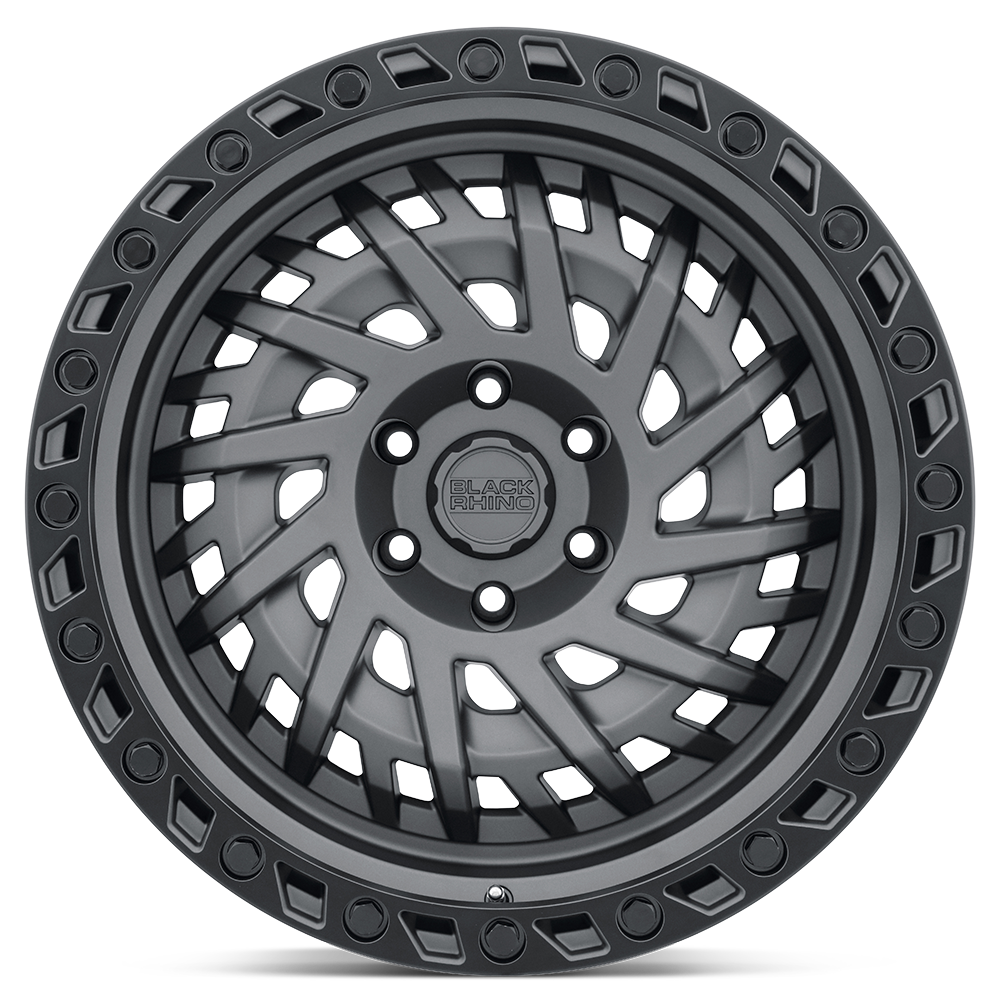 4 Llantas Shredder 17x9 5x127 Matte GunMetal with Black Lip - Black Rhino - DOBLETRACCION 
