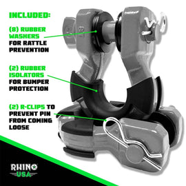 Kit 2 Grilletes de Remolque 8 toneladas Gris - Rhino USA