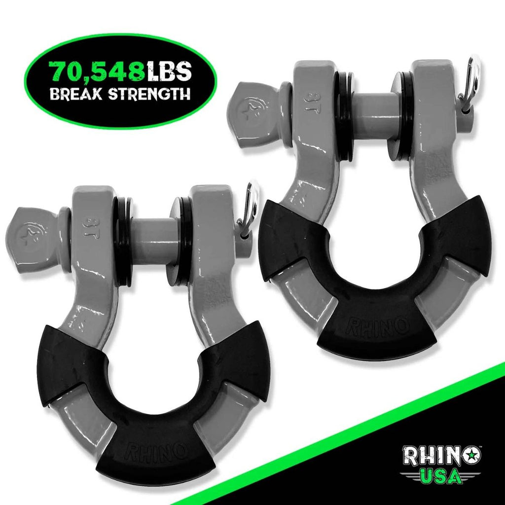 Kit 2 Grilletes de Remolque 8 toneladas Gris - Rhino USA