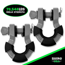 Cargar imagen en el visor de la galería, Kit 2 Grilletes de Remolque 8 toneladas Gris - Rhino USA