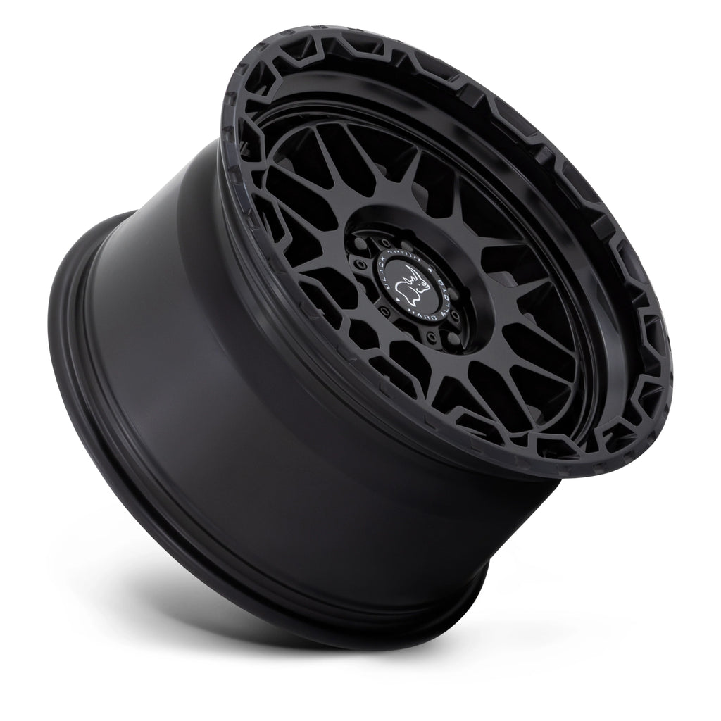 4 Llantas Holcomb 17x9.5 5x127 Matte Black - Black Rhino