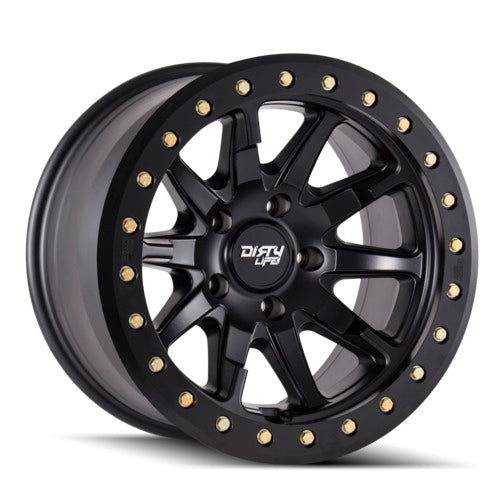 4 Llantas DT2 9304 17x9 5x127 Matte Black - Dirty Life - DOBLETRACCION 