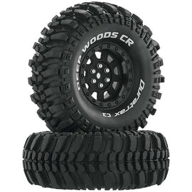 Par de Neumáticos/Llantas Deep Woods CR C3 Mounted 1.9 Crawler Tires Black Duratrax - Axial - DOBLETRACCION 