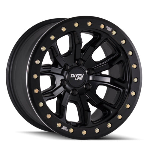 4 Llantas DT1 9303 17x9 6x139 Matte Black - Dirty Life - DOBLETRACCION 