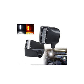 Par de Carcasas Espejos con Led Jeep Wrangler JK (07-17) - DOBLETRACCION 