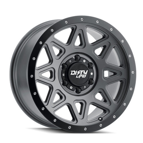 4 Llantas Theory 9305 17x9 6x139 Matte Gunmetal - Dirty Life - DOBLETRACCION 