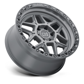 4 Llantas Kelso 17x9 6x139/-12 Battleship gray w/black - Black Rhino
