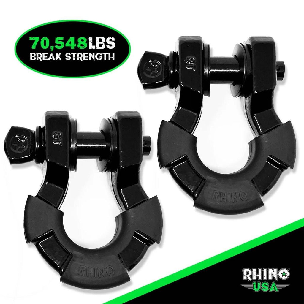 Kit 2 Grilletes de Remolque 8 toneladas Negro - Rhino USA - DOBLETRACCION 