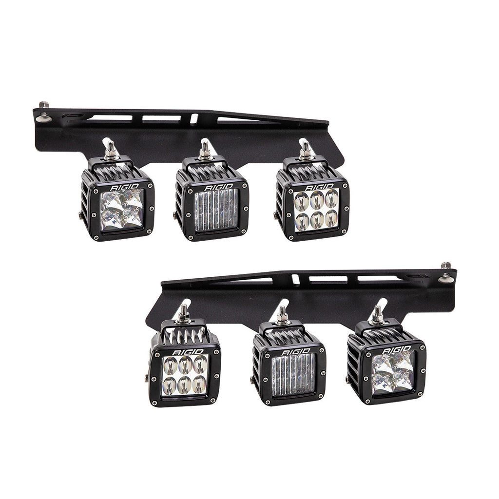 Kit 6 Neblineros LED D-Series HD Pro + soporte Ford Raptor (17-20) - Rigid Industries