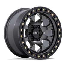 Cargar imagen en el visor de la galería, 4 llantas KM550 17x9 6x139 Riot Anthracite W/Satin Black Lip - KMC Wheels