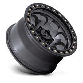 4 llantas KM550 17x9 6x139 Riot Anthracite W/Satin Black Lip - KMC Wheels